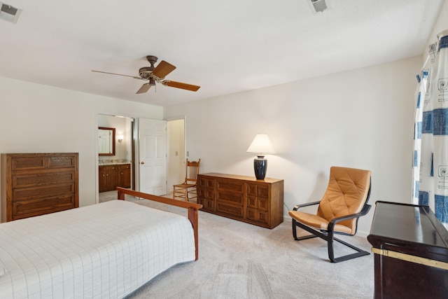 712 Wakendaw Blvd, Mount Pleasant, SC 29464 - bedroom with carpet, ensuite bathroom, and ceiling fan