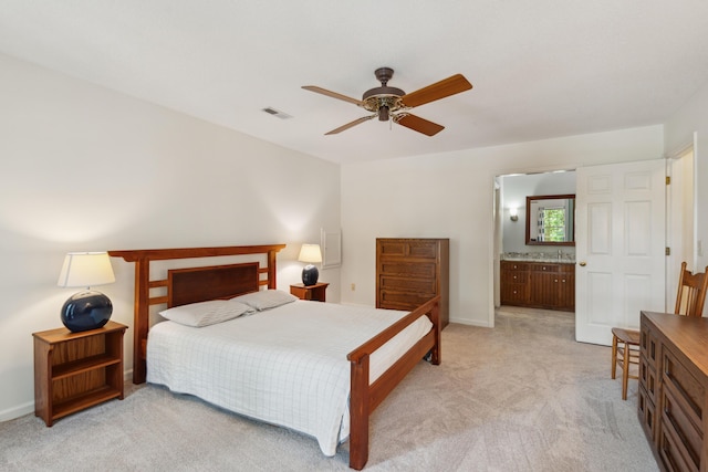712 Wakendaw Blvd, Mount Pleasant, SC 29464 - bedroom featuring carpet flooring, ensuite bath, and ceiling fan