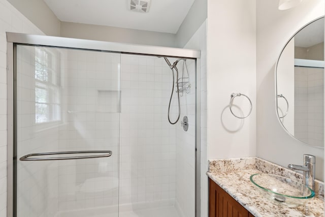 712 Wakendaw Blvd, Mount Pleasant, SC 29464 - full bathroom with vanity and a shower stall