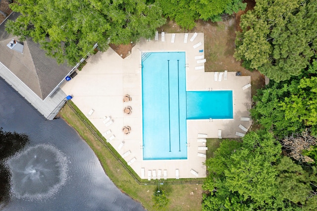 7955 Timbercreek Ln Unit 1807, North Charleston, SC 29418 - drone / aerial view of a pool and a nearby body of water