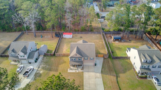 bird's eye view featuring a residential view