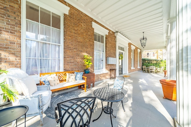 view of patio / terrace featuring covered porch