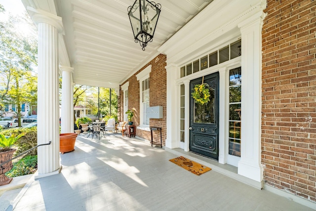 view of patio / terrace with a porch