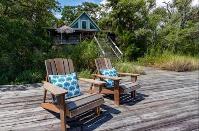 view of wooden deck