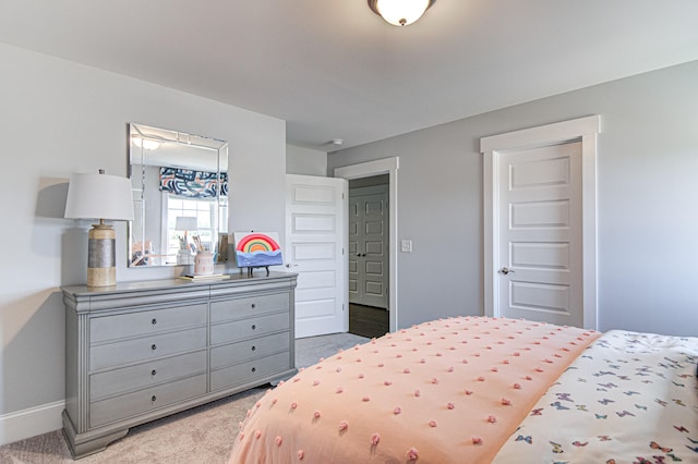 view of carpeted bedroom