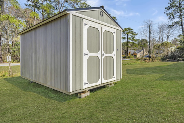 view of shed