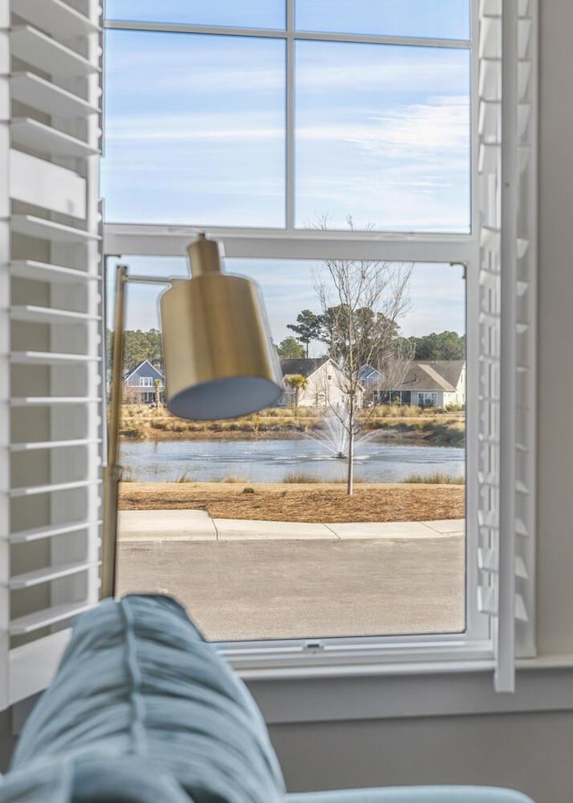 room details with a water view