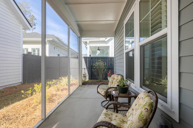 view of sunroom