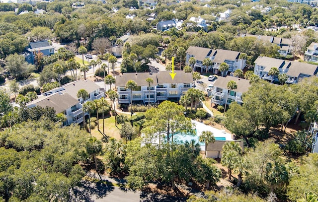 aerial view featuring a residential view