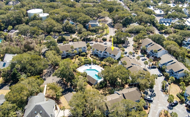 drone / aerial view with a residential view