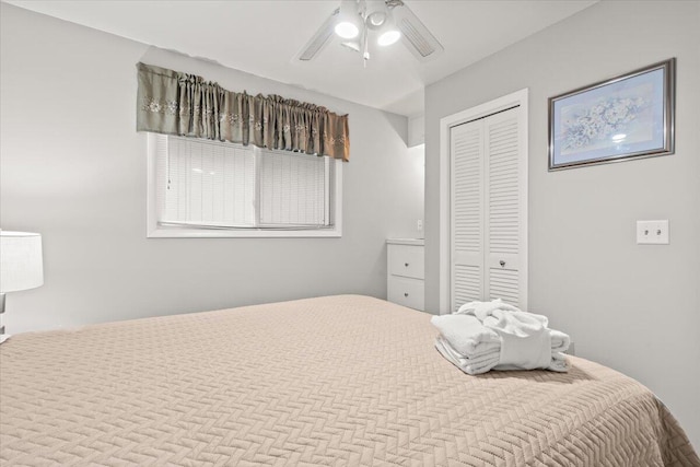 1025 Scaup Ct, Kiawah Island, SC 29455 - bedroom with a closet and a ceiling fan