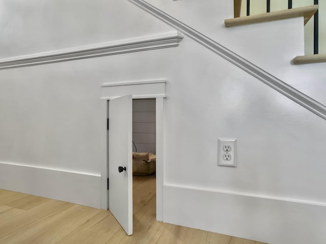 bathroom with wood finished floors