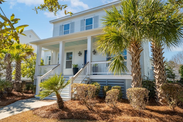 view of front of house with a porch