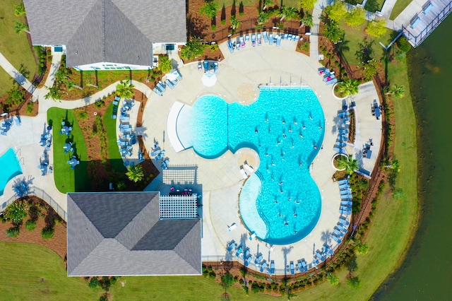629 Marsh Cove Cir, Summerville, SC 29486 - bird's eye view of a pool area