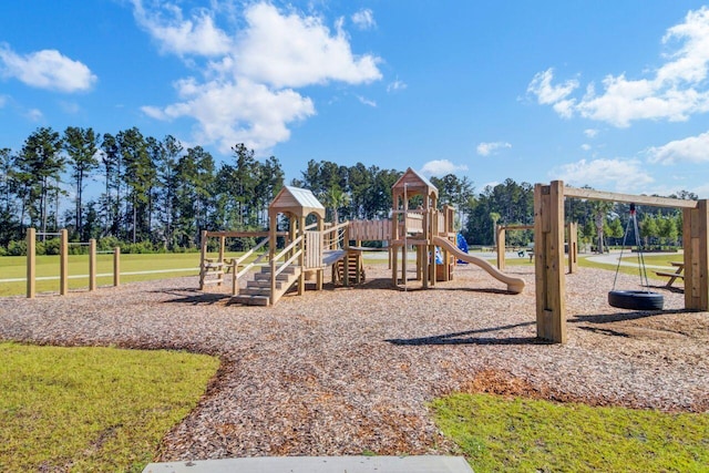 view of community jungle gym