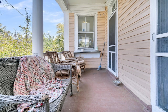 view of patio with a porch