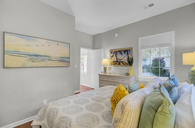 bedroom featuring hardwood / wood-style floors