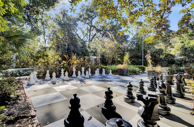 view of community featuring a patio area