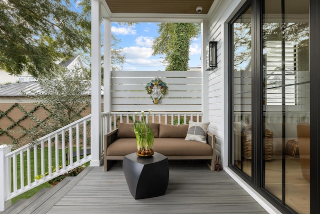 view of wooden terrace