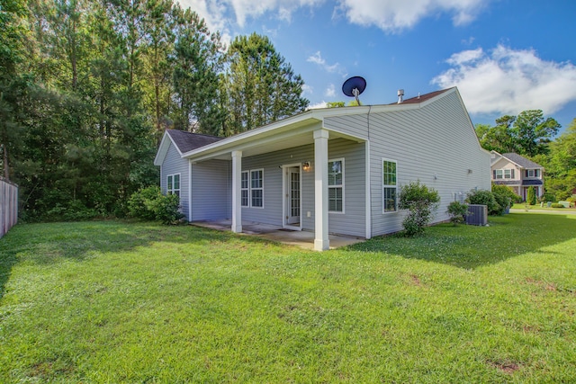 3639 Pimmit Pl, Ladson, SC 29456 - view of property exterior with central AC, a patio, and a lawn