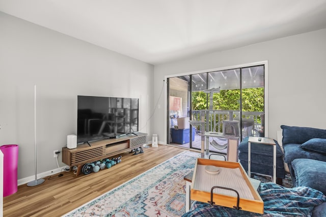 1530 Fort Johnson Rd Unit 1L, Charleston, SC 29412 - living area featuring wood finished floors and baseboards