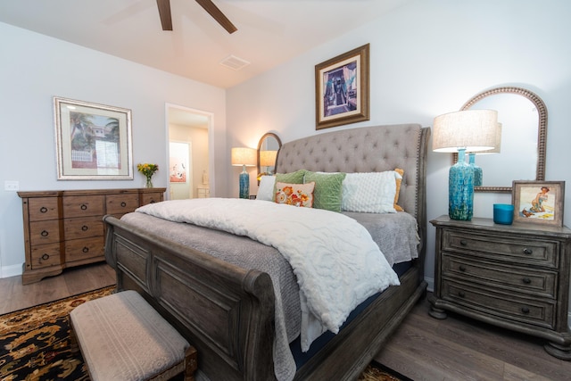 397 Woodgate Way, Summerville, SC 29485 - bedroom featuring visible vents, wood finished floors, baseboards, and ceiling fan