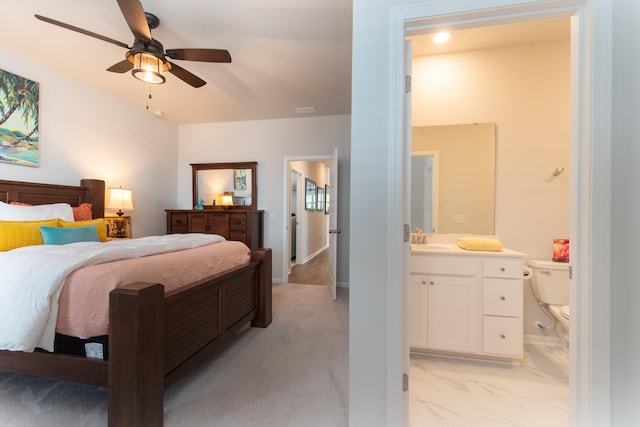 397 Woodgate Way, Summerville, SC 29485 - bedroom featuring connected bathroom, marble finish floor, and a sink