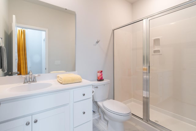 397 Woodgate Way, Summerville, SC 29485 - bathroom featuring a stall shower, vanity, and toilet