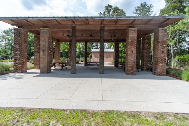 397 Woodgate Way, Summerville, SC 29485 - view of community featuring a patio area, an outdoor structure, and a shed