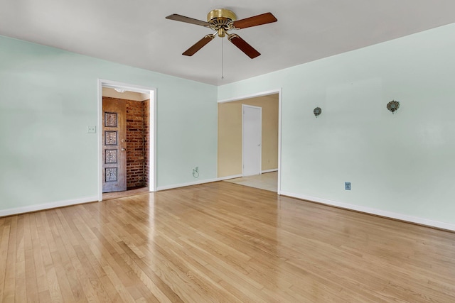 1143 Winborn Dr, Charleston, SC 29412 - unfurnished room featuring baseboards, ceiling fan, and light wood-type flooring