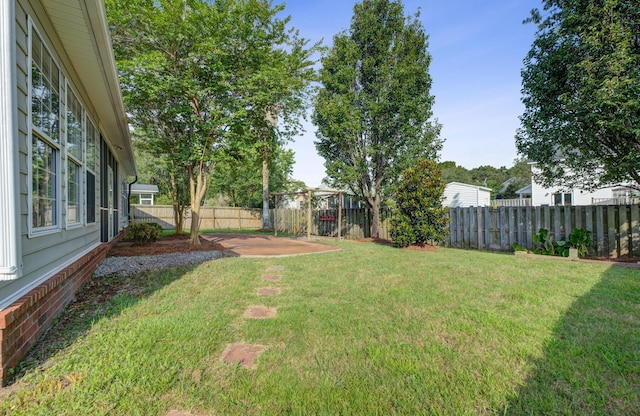 view of yard featuring a patio