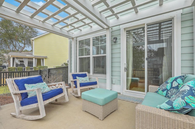 view of sunroom