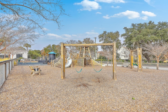 view of jungle gym