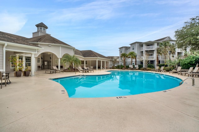 view of pool with a patio