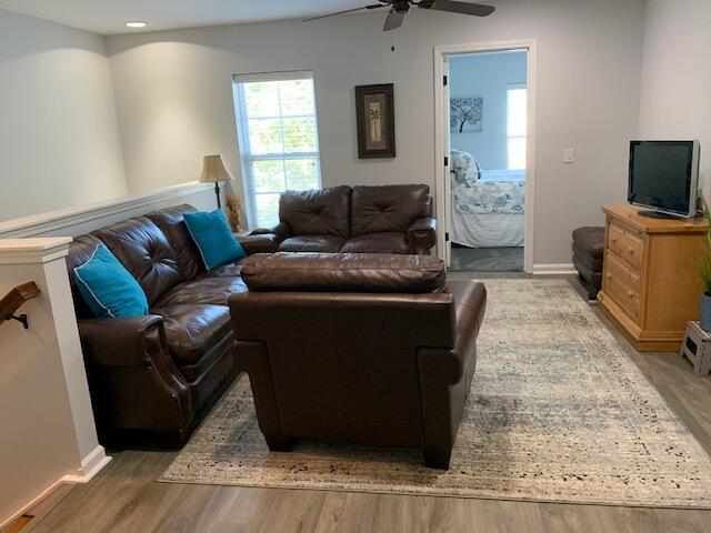 3808 Tupelo Branch Row, Mount Pleasant, SC 29429 - living area with ceiling fan and wood finished floors