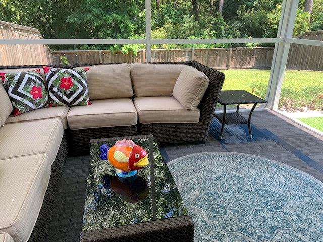 3808 Tupelo Branch Row, Mount Pleasant, SC 29429 - fenced backyard featuring an outdoor living space