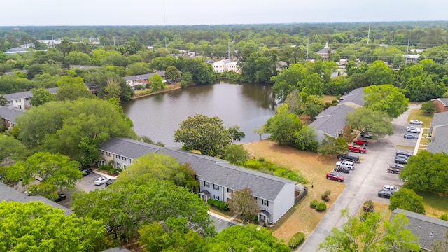 bird's eye view of a nearby body of water
