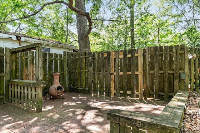 4075 Brown St, Orangeburg, SC 29118 - view of patio / terrace featuring fence