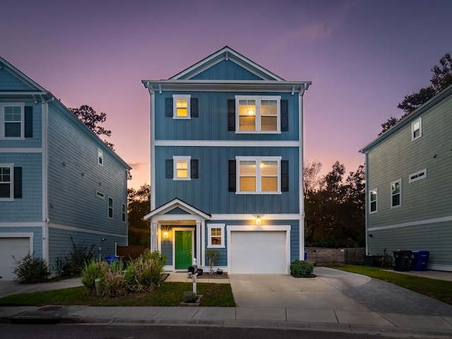 view of front of house featuring a garage