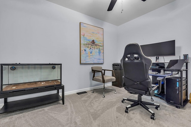 2773 Forest Dew Ct, Charleston, SC 29414 - office space featuring carpet and a ceiling fan