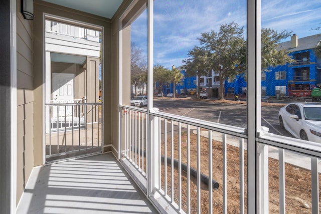 view of sunroom