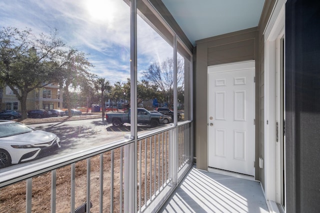 view of sunroom