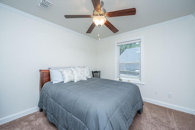 1607 Roustabout Way, Charleston, SC 29414 - carpeted bedroom featuring crown molding and a ceiling fan