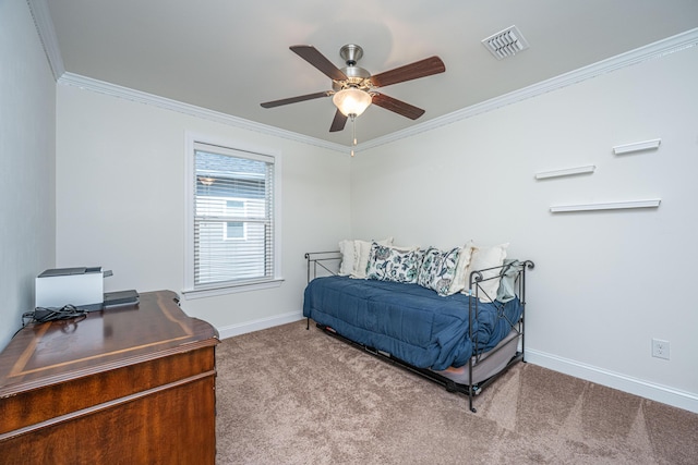 1607 Roustabout Way, Charleston, SC 29414 - carpeted bedroom featuring ornamental molding and ceiling fan