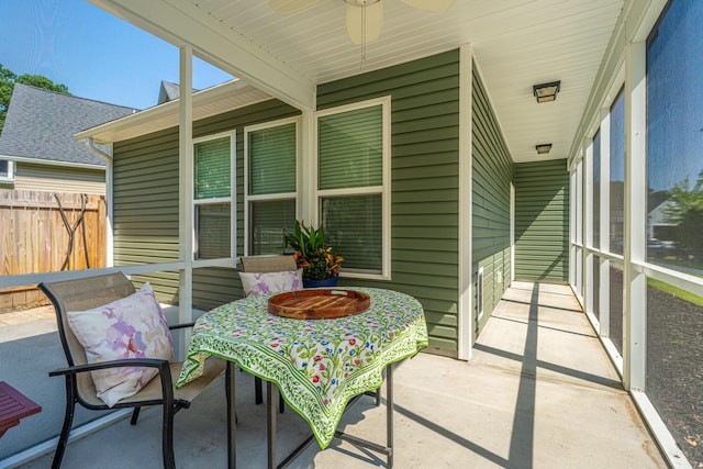 1607 Roustabout Way, Charleston, SC 29414 - sunroom / solarium featuring a ceiling fan