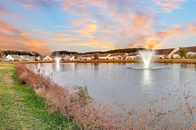 property view of water featuring a residential view