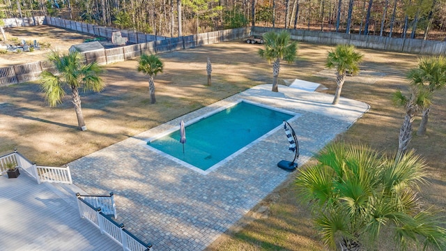 view of pool with fence