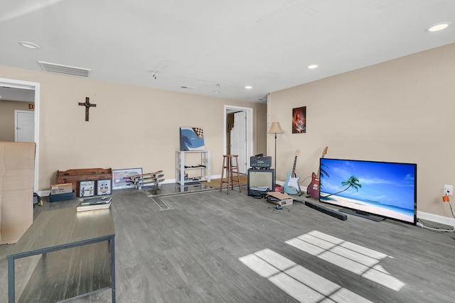 interior space with wood-type flooring