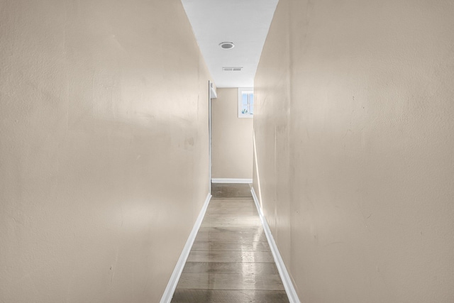 hall featuring hardwood / wood-style flooring