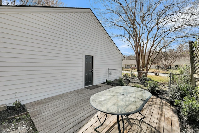 wooden deck with fence